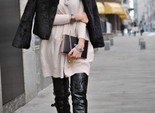 Как носить платье осенью: street-style примеры