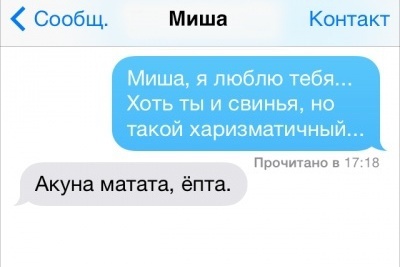 Милые смс-переписки