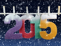 Снежная открытка на Новый год 2015