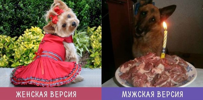Взгляд на вещи мужчиной и женщиной