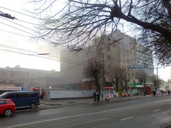 Пожар в ЦУМе Луцка