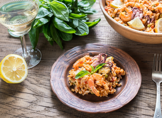 Плов з креветками