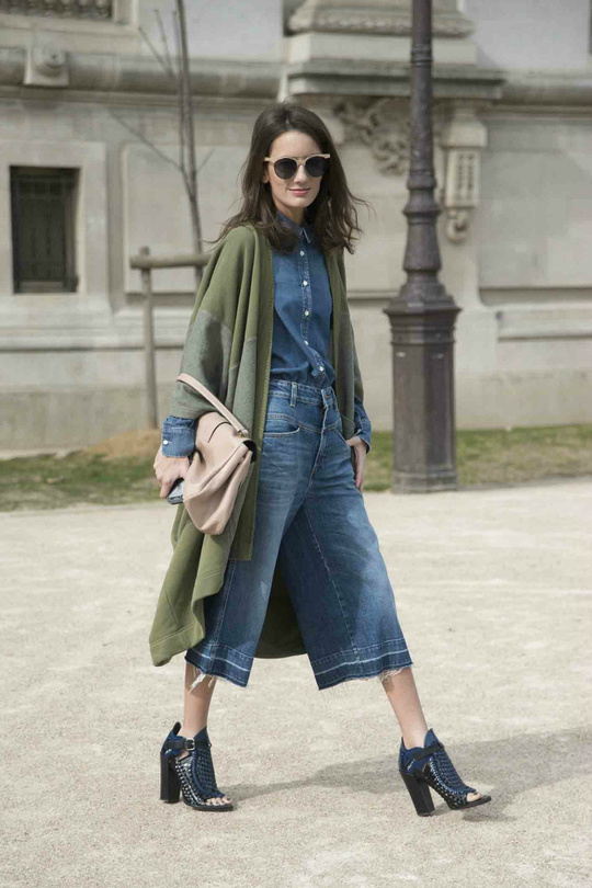 Модні тенденції 2016: джинси-кюлоти (street style)