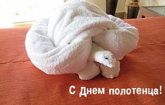 Открытка с Днем полотенца