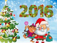 Праздничные обои на год обезьяны 2016