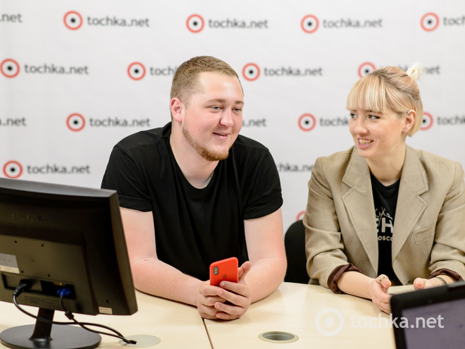 Победители проекта "Подиум" дуэт Середа в гостях tochka.net