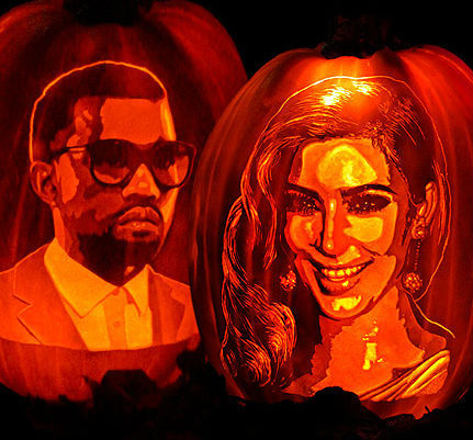 Портрет Ким Кардашьян и Канье Уэста