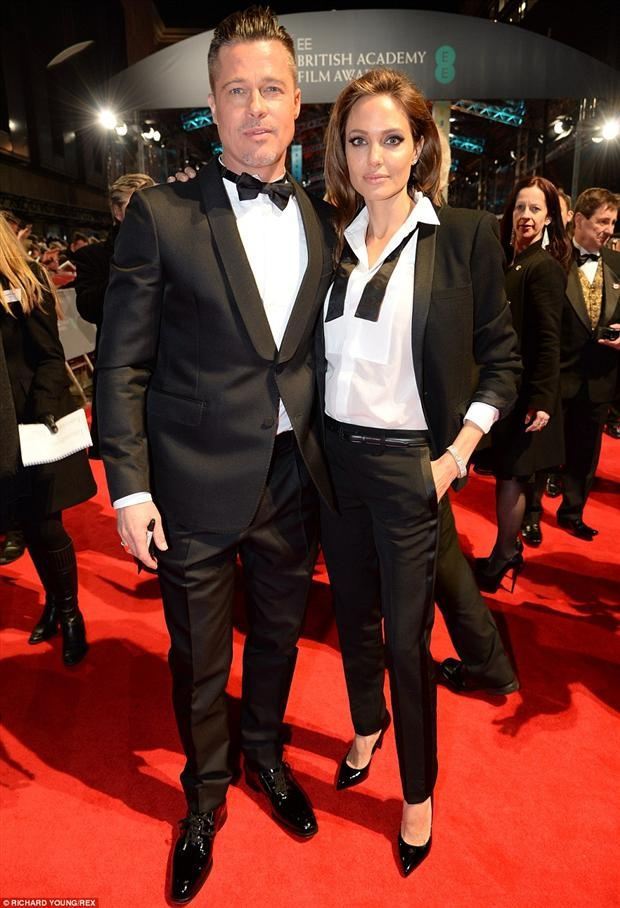 Анджелина Джоли и Брэд Питт на красной дорожке BAFTA 2014