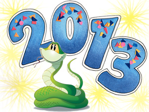 Картинки с Новым годом Змеи
