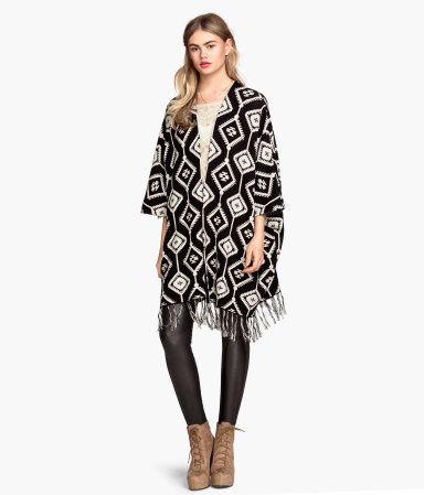 Пончо з геометрією