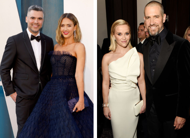 Джессика Альба и Риз Уизерспун с мужьями