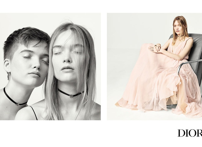 Модели-близняшки в первом кампейне Марии Грации Кьюри для Dior