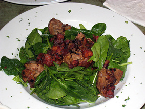 Салат из печени