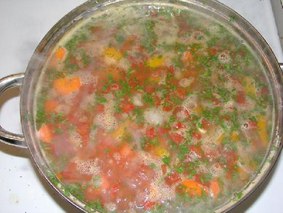 Суп куриный с овощами Суп куриный с овощами