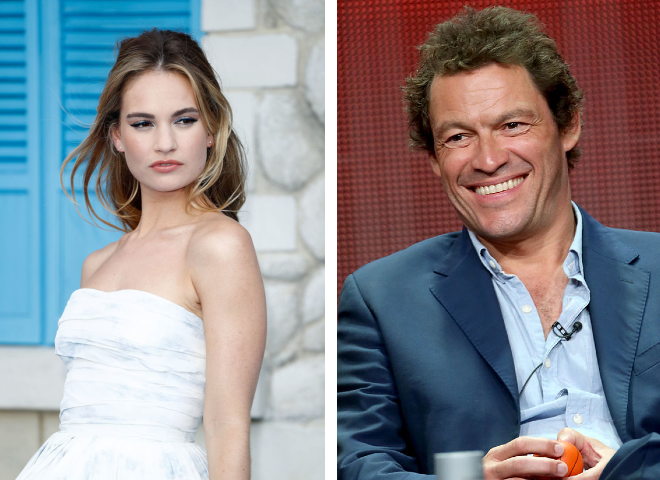 Лілі Джеймс та Домінік Вест