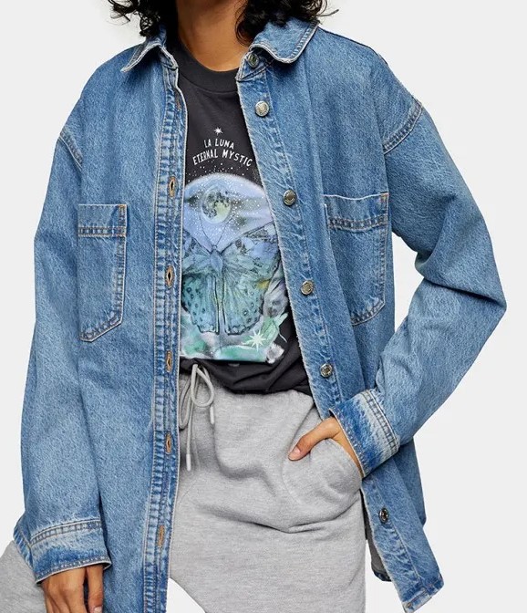 Джинсова сорочка Topshop