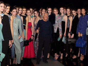 Б'юті-образ моделей з показу Giorgio Armani Осень 2015