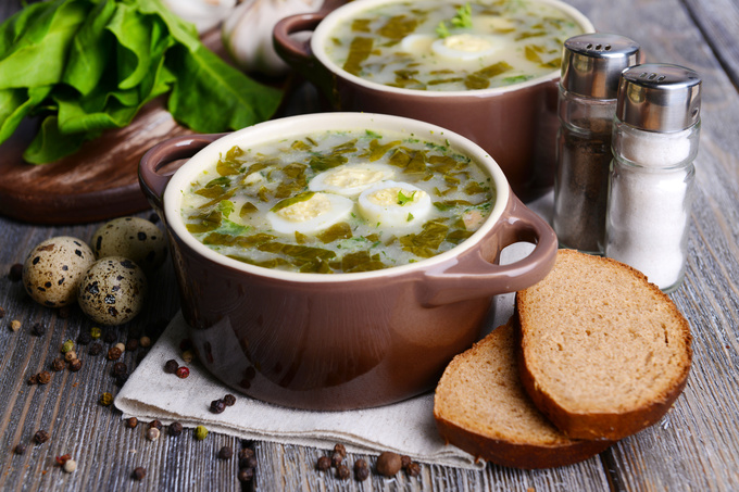 Рецепт супу з щавлем з фото