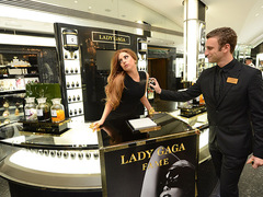 Леди Гага на презентации Fame