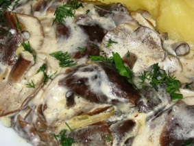 Маринованные опята в сметане