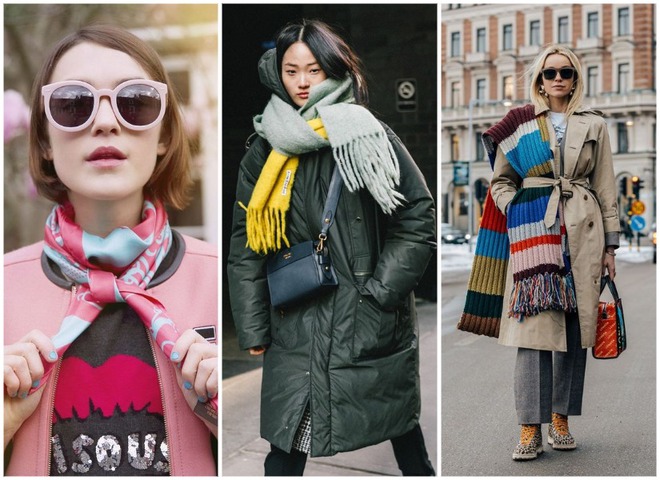 Модные шарфы 2024-2025 — фото, тренды, новинки, идеи, с чем носить шарф