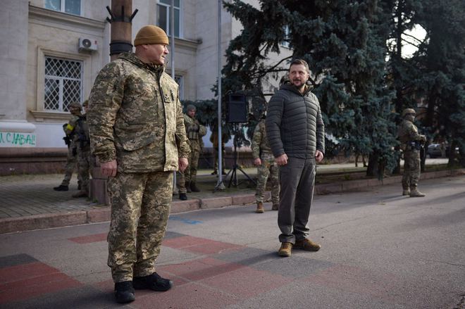 Володимир Зеленський у звільненому Херсоні