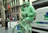 Живые скульптуры на улице Рамбла в Барселоне - Live sculptures on Ramb