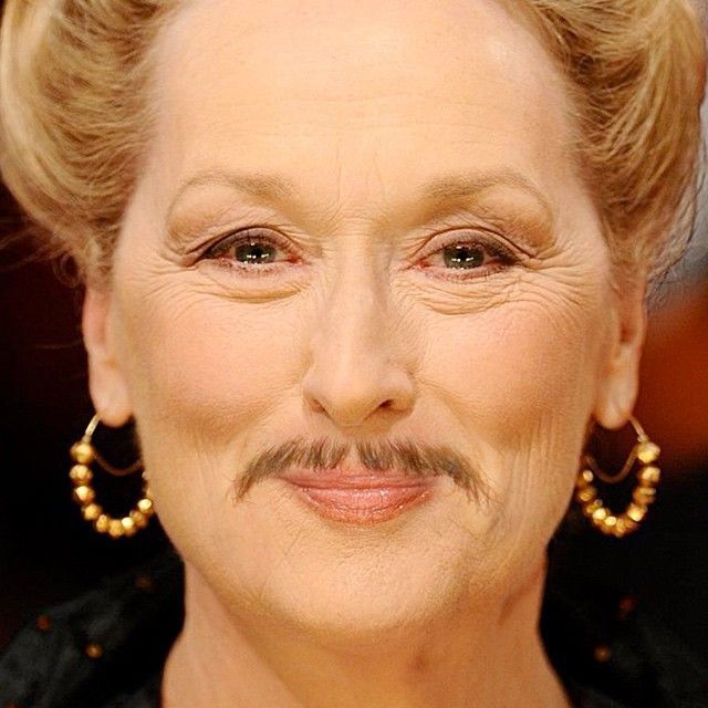Если бы красотки Голливуда носили усы
