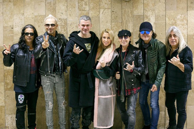 Тоня Матвиенко и Арсен Мирзоян познакомились с участниками группы Scorpions