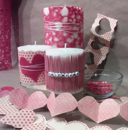 Декор свічок до Дня закоханих