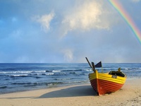 Лодка и радуга