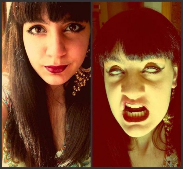 Настоящее лицо женщины