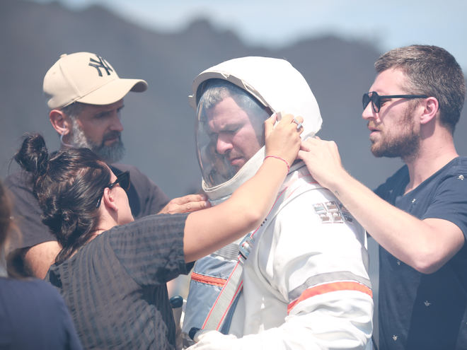 Арсен Мирзоян на съемках клипа "Незнайомці"