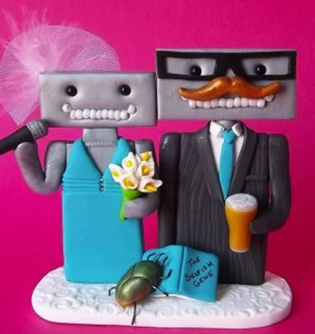 Топ креативных фигурок на свадебных тортах