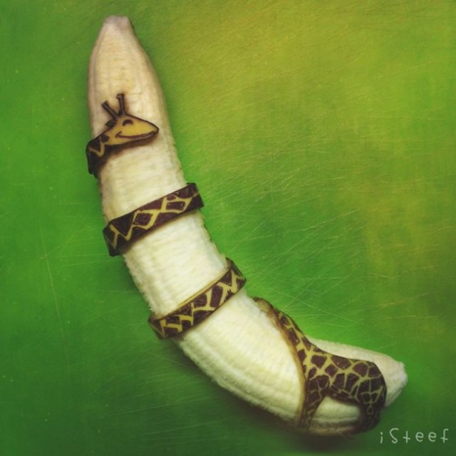 Искусство на кожуре банана