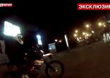 На мотоцикле по перрону станции метро