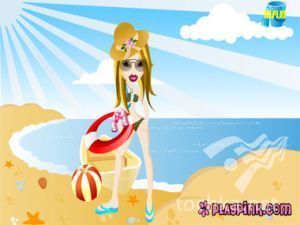 Кукла Братз на пляже