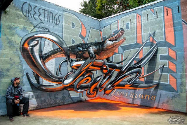Восхитительные 3д граффити от Одейта