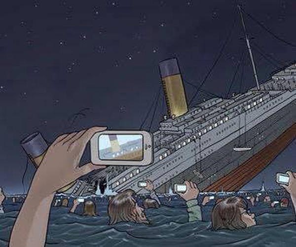 Если бы Титаник затонул в наши дни.