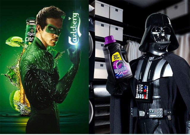 Герои фильмов в рекламе