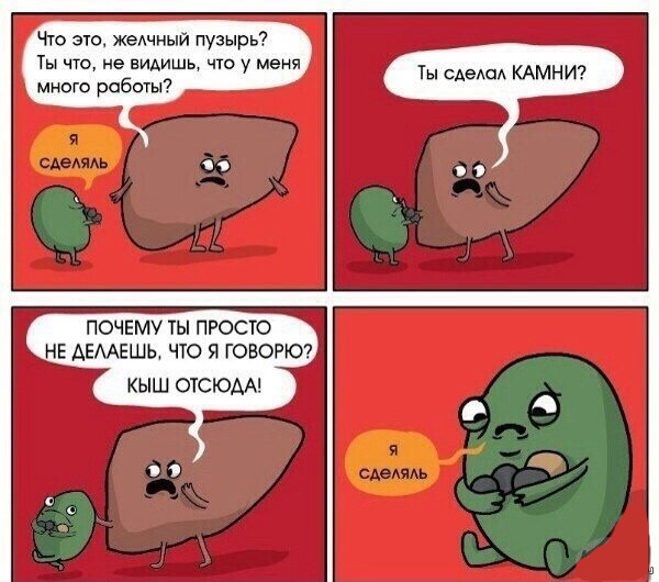 Подборка комиксов про органы