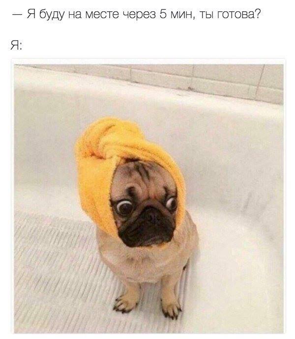 Я буду через 5 минут
