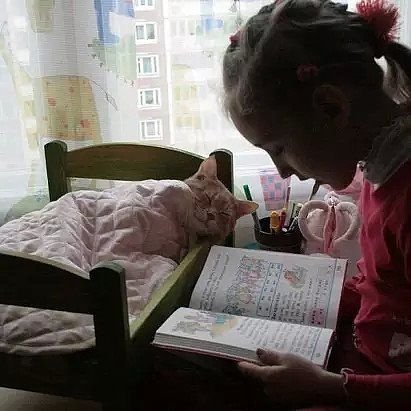 Бабушка нашла-таки способ заставить внучку читать