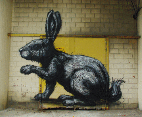 Заяц граффити 