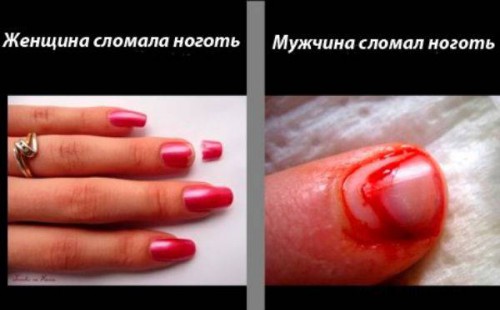 Испытание сломанным ногтем