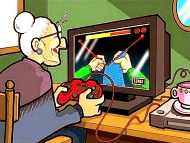 Бабушки тоже любят пошпилить