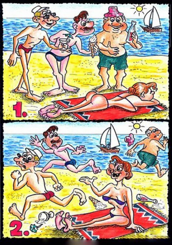 Веселые летние карикатуры